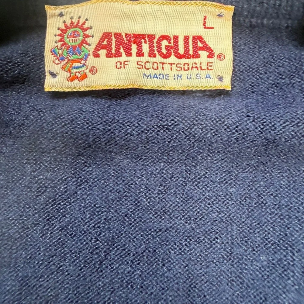 Antigua Harvey Penick Invitational Golf Sweater Vest Navy Blue Mens‎ Large USA